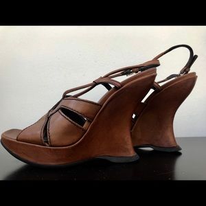 Prada Calzature Donna Sandals in Antique Calf